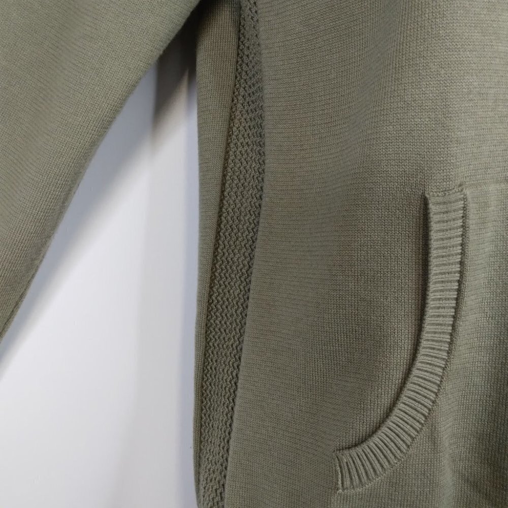 Athleta Evergreen Hoodie Knit Sweater Olive Green Size XS - Picture 7 of 16